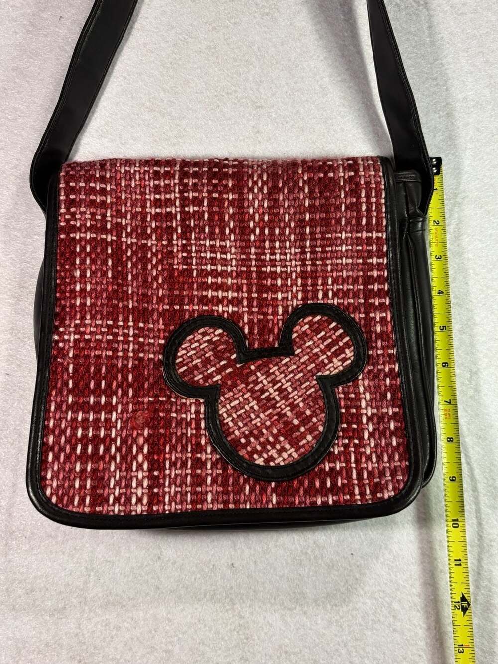 Walt Disney World Disneyland Resort Mickey Mouse Tweed‎ Crossbody Bag